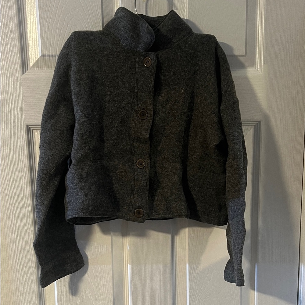 J.Crew Gray Wool-Blend Cropped Jacket – Women’s Small